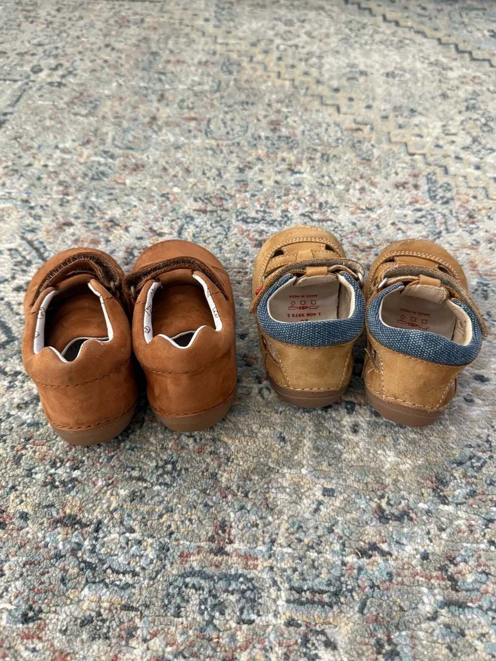 Toddler Brown European Leather Shoes size 4.5-5 US